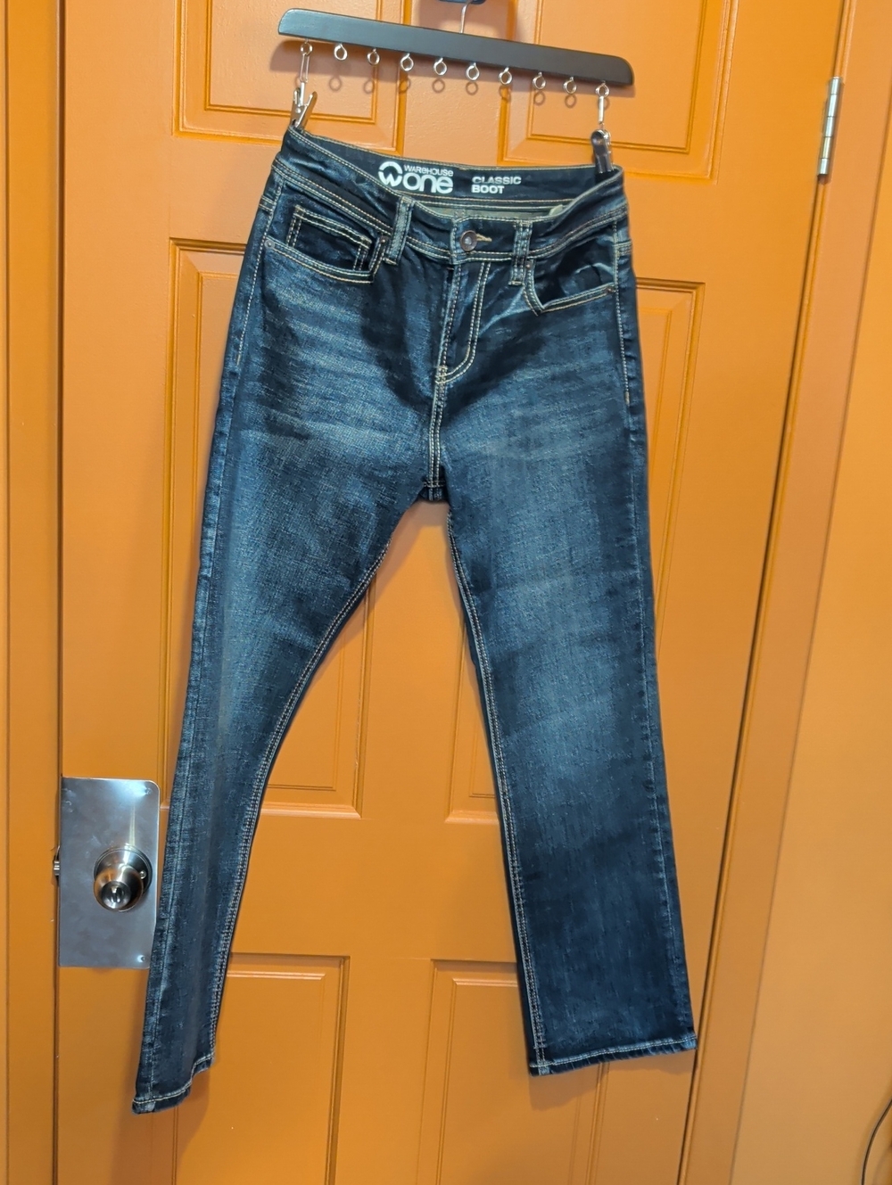Warehouse One 31x29 Men's Dark Blue Bootcut Jeans